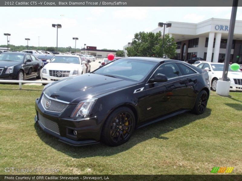 Black Diamond Tricoat / Ebony/Saffron 2012 Cadillac CTS -V Coupe