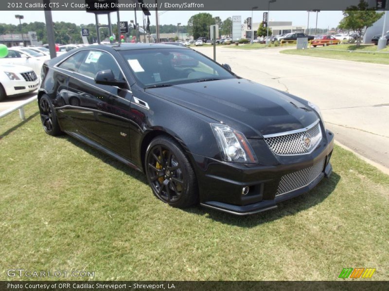 Black Diamond Tricoat / Ebony/Saffron 2012 Cadillac CTS -V Coupe