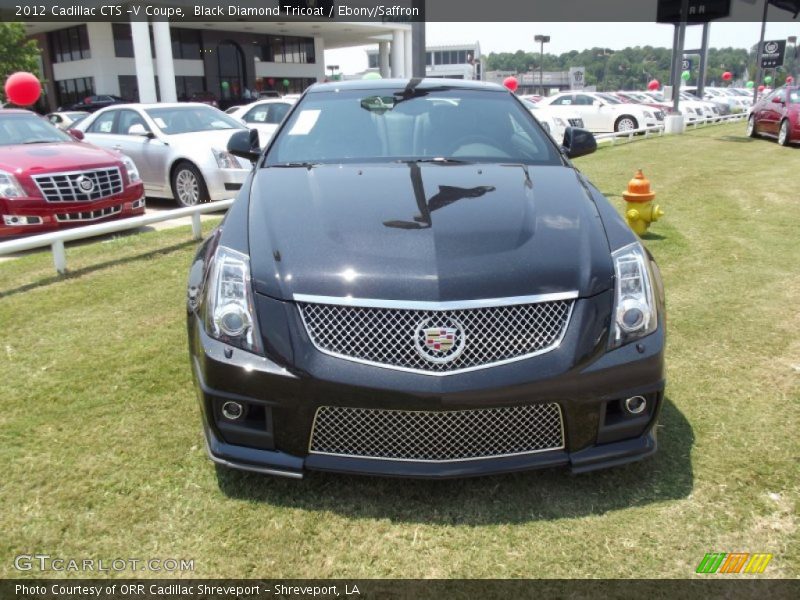 Black Diamond Tricoat / Ebony/Saffron 2012 Cadillac CTS -V Coupe