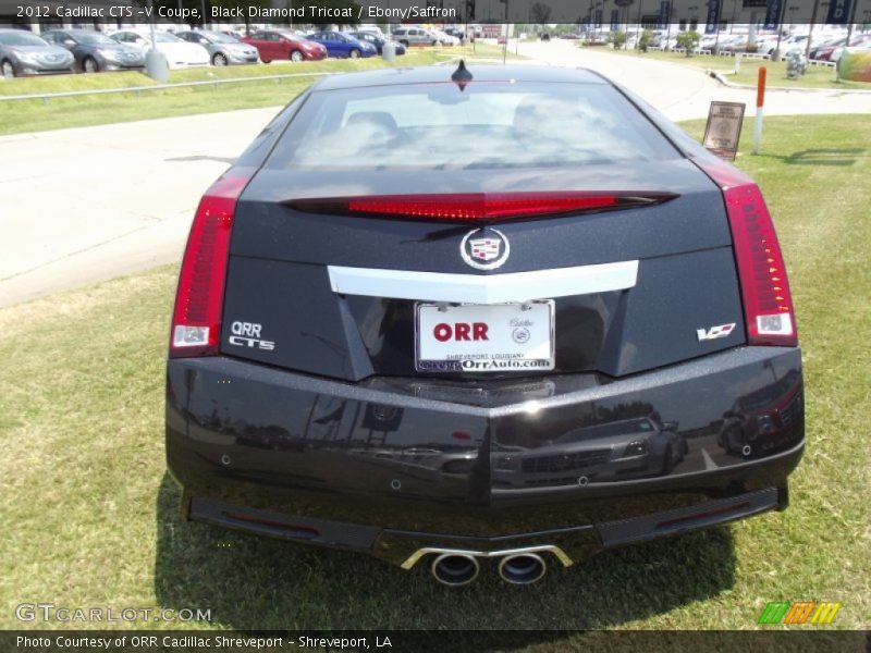Black Diamond Tricoat / Ebony/Saffron 2012 Cadillac CTS -V Coupe