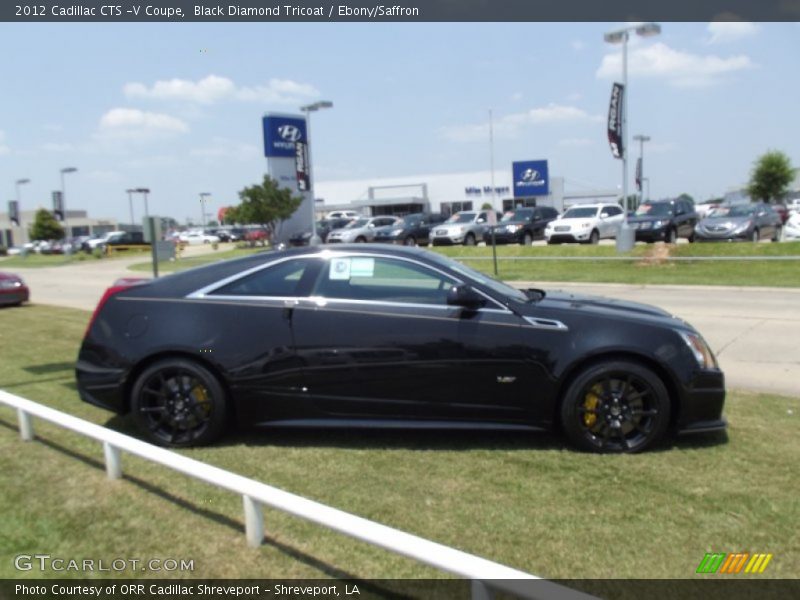 Black Diamond Tricoat / Ebony/Saffron 2012 Cadillac CTS -V Coupe