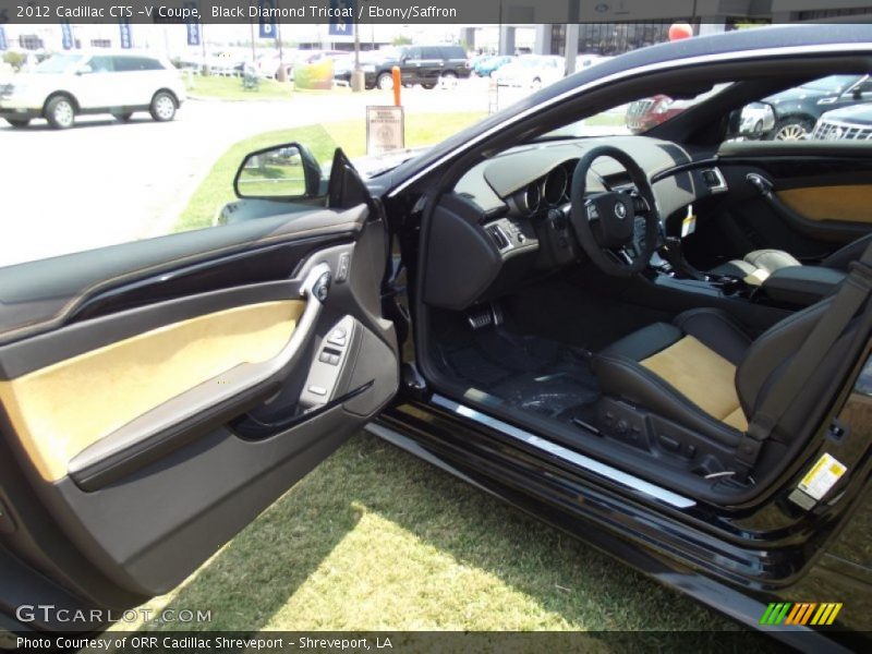 Black Diamond Tricoat / Ebony/Saffron 2012 Cadillac CTS -V Coupe