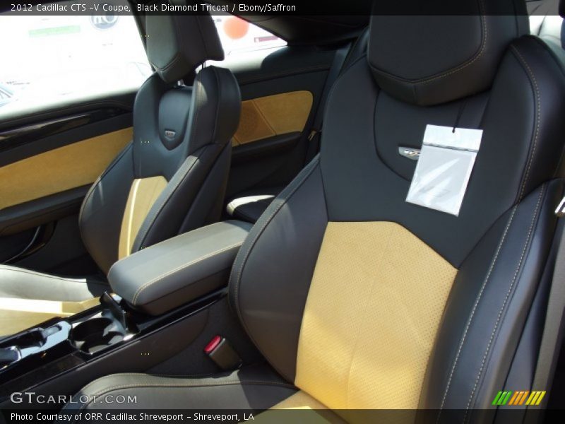 Black Diamond Tricoat / Ebony/Saffron 2012 Cadillac CTS -V Coupe