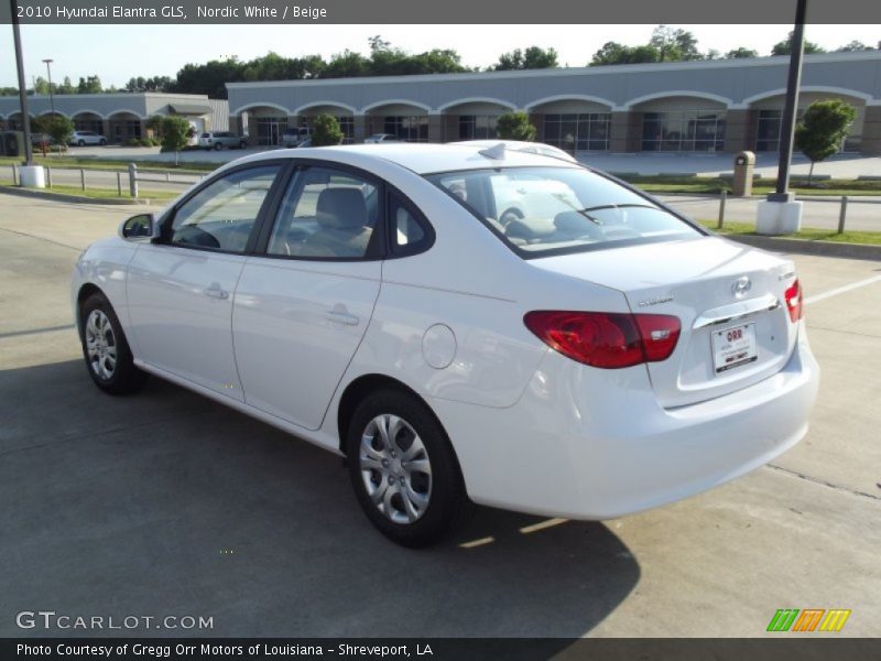 Nordic White / Beige 2010 Hyundai Elantra GLS