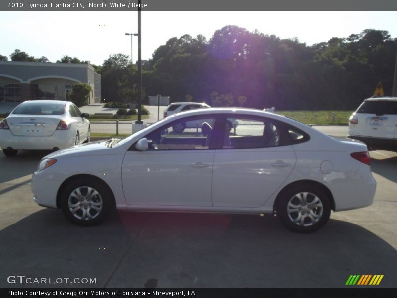 Nordic White / Beige 2010 Hyundai Elantra GLS