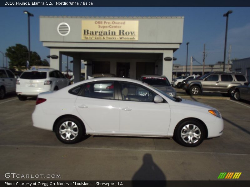 Nordic White / Beige 2010 Hyundai Elantra GLS