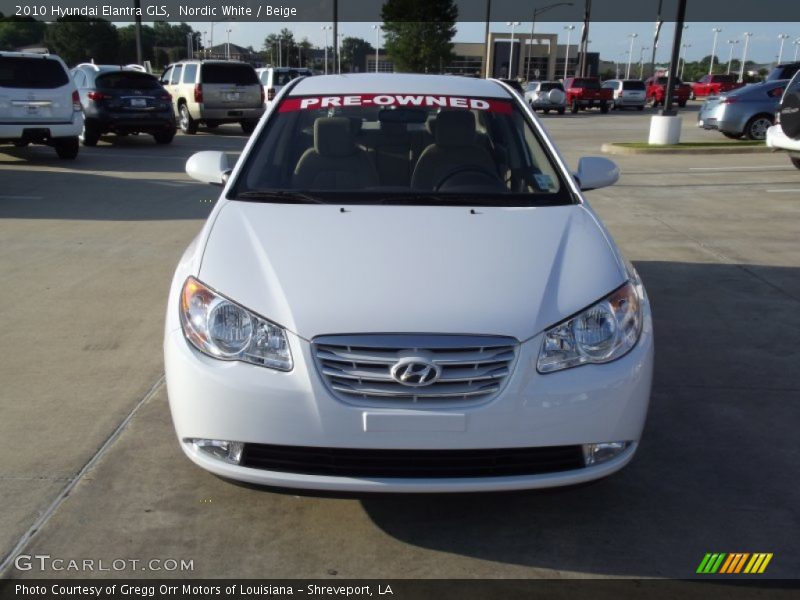 Nordic White / Beige 2010 Hyundai Elantra GLS