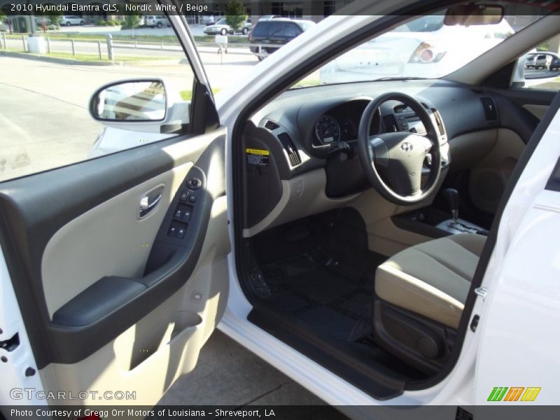 Nordic White / Beige 2010 Hyundai Elantra GLS