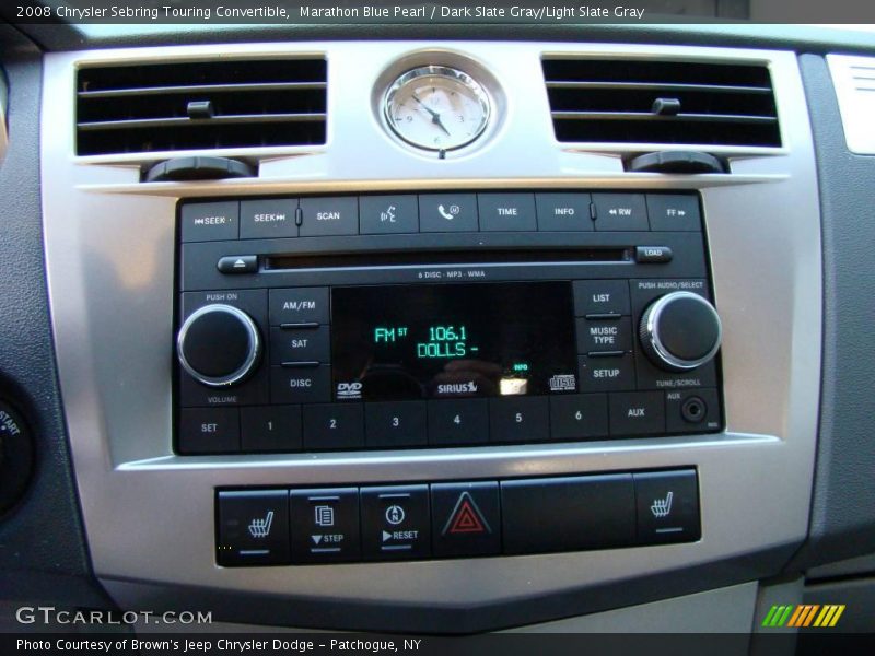 Marathon Blue Pearl / Dark Slate Gray/Light Slate Gray 2008 Chrysler Sebring Touring Convertible