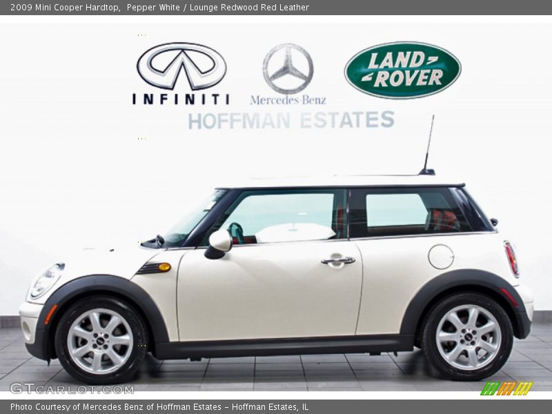Pepper White / Lounge Redwood Red Leather 2009 Mini Cooper Hardtop