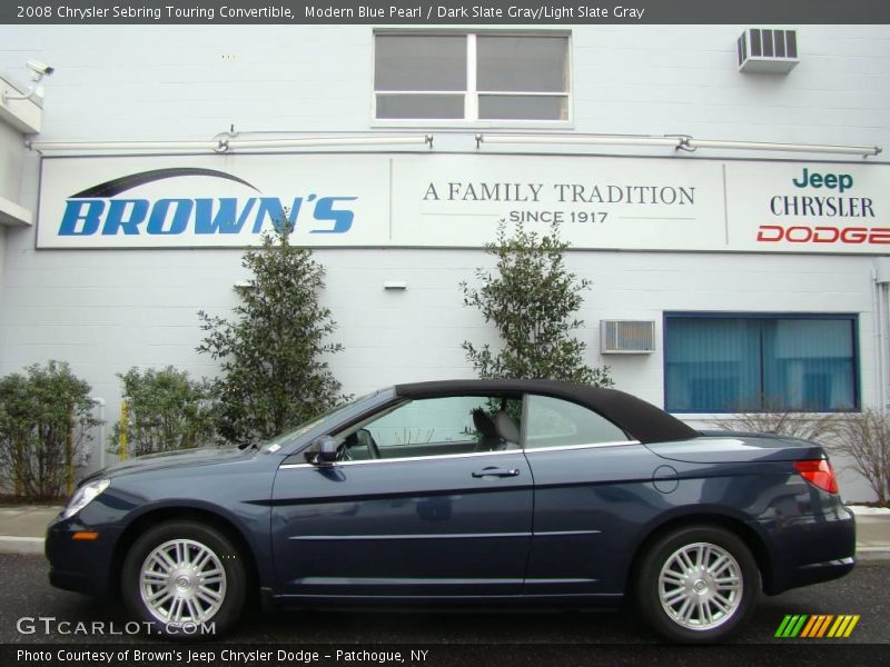 Modern Blue Pearl / Dark Slate Gray/Light Slate Gray 2008 Chrysler Sebring Touring Convertible
