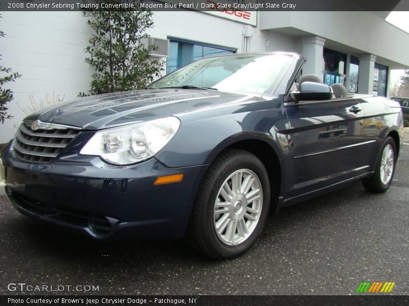Modern Blue Pearl / Dark Slate Gray/Light Slate Gray 2008 Chrysler Sebring Touring Convertible
