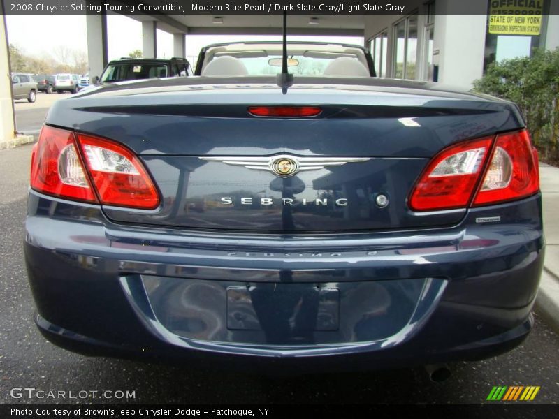 Modern Blue Pearl / Dark Slate Gray/Light Slate Gray 2008 Chrysler Sebring Touring Convertible
