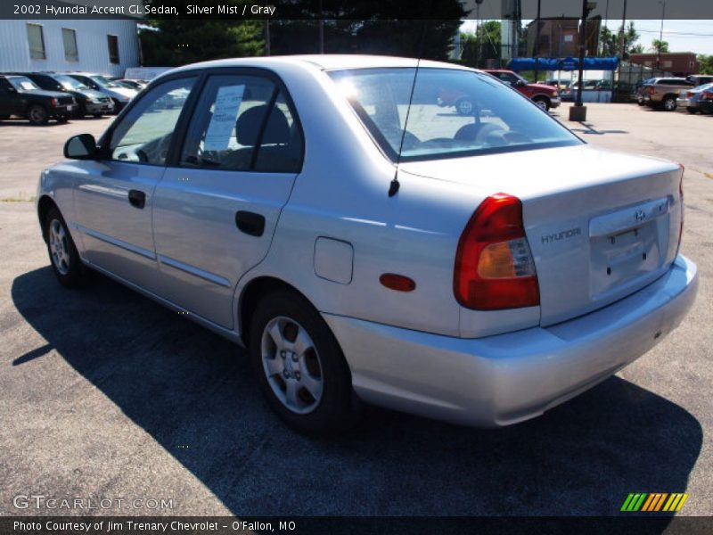 Silver Mist / Gray 2002 Hyundai Accent GL Sedan