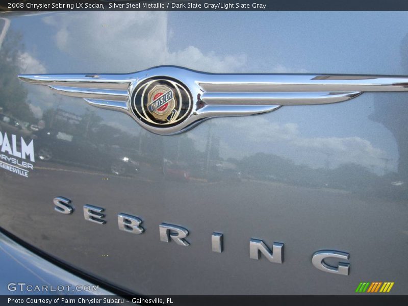 Silver Steel Metallic / Dark Slate Gray/Light Slate Gray 2008 Chrysler Sebring LX Sedan
