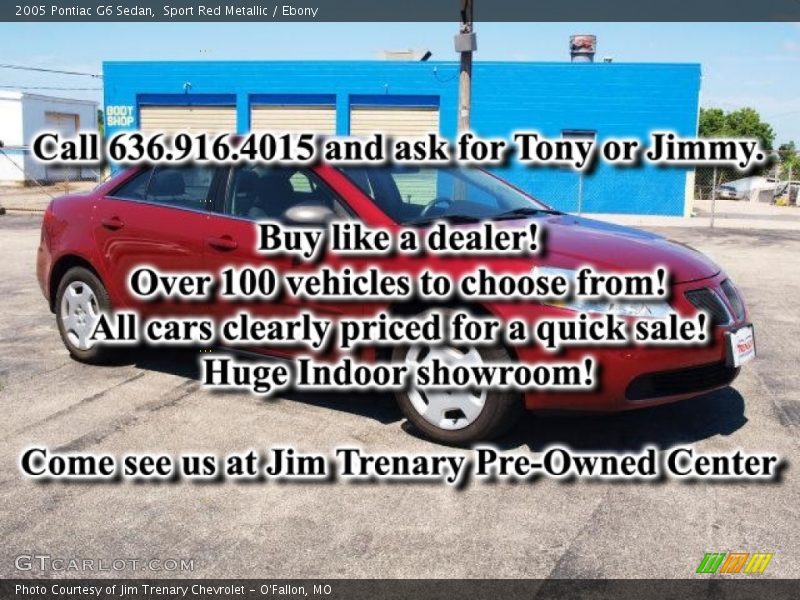 Sport Red Metallic / Ebony 2005 Pontiac G6 Sedan