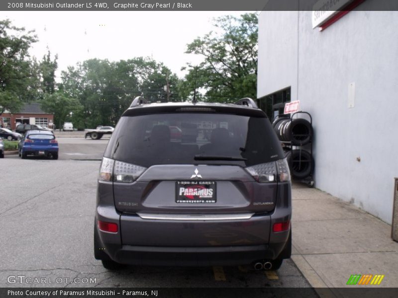 Graphite Gray Pearl / Black 2008 Mitsubishi Outlander LS 4WD