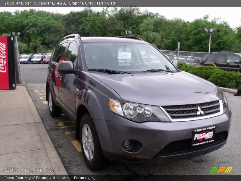 Graphite Gray Pearl / Black 2008 Mitsubishi Outlander LS 4WD