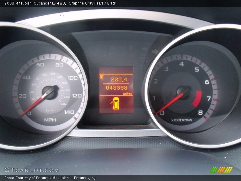 Graphite Gray Pearl / Black 2008 Mitsubishi Outlander LS 4WD