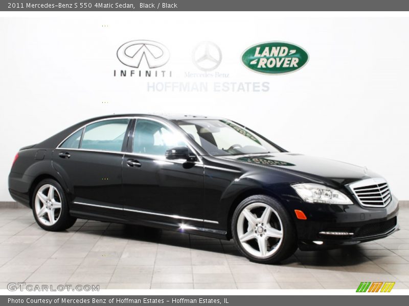 Black / Black 2011 Mercedes-Benz S 550 4Matic Sedan