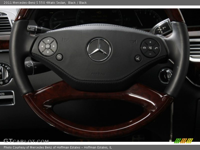 Black / Black 2011 Mercedes-Benz S 550 4Matic Sedan