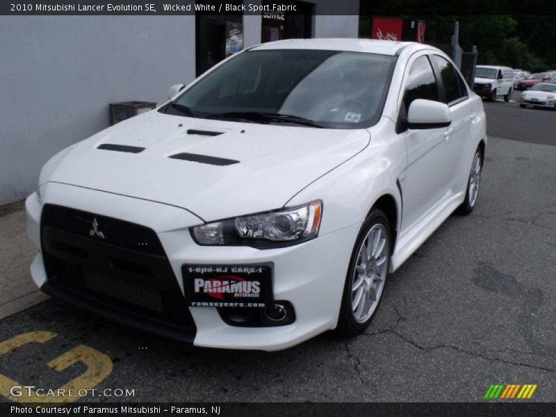 Wicked White / Black Sport Fabric 2010 Mitsubishi Lancer Evolution SE