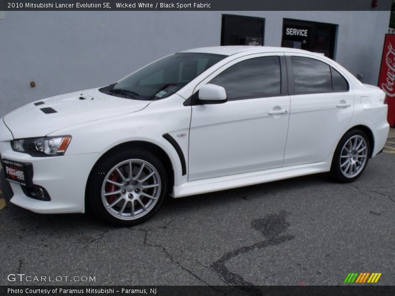 Wicked White / Black Sport Fabric 2010 Mitsubishi Lancer Evolution SE