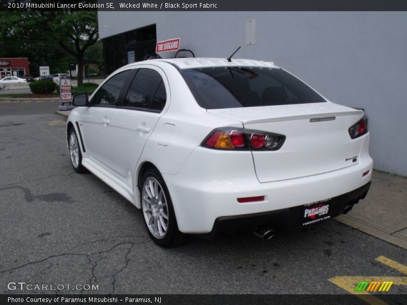 Wicked White / Black Sport Fabric 2010 Mitsubishi Lancer Evolution SE