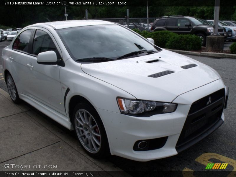 Wicked White / Black Sport Fabric 2010 Mitsubishi Lancer Evolution SE