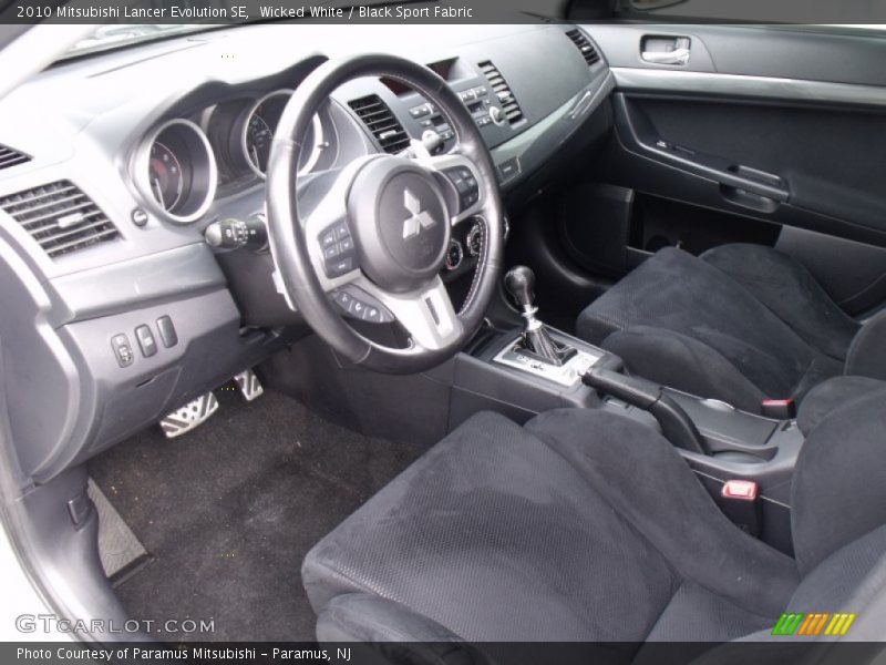  2010 Lancer Evolution SE Black Sport Fabric Interior