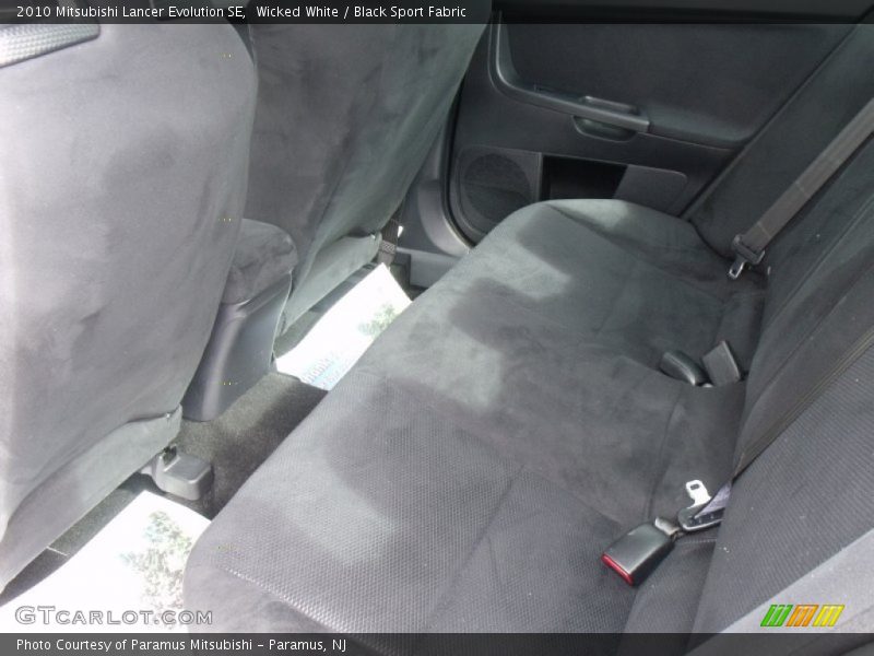 Wicked White / Black Sport Fabric 2010 Mitsubishi Lancer Evolution SE