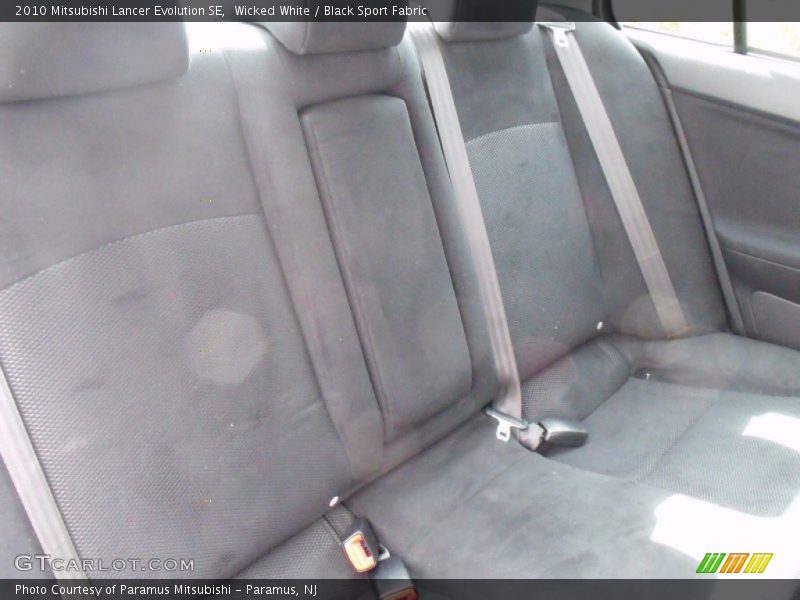 Wicked White / Black Sport Fabric 2010 Mitsubishi Lancer Evolution SE