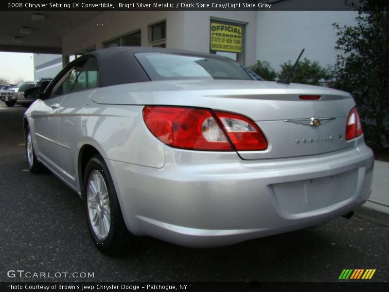 Bright Silver Metallic / Dark Slate Gray/Light Slate Gray 2008 Chrysler Sebring LX Convertible