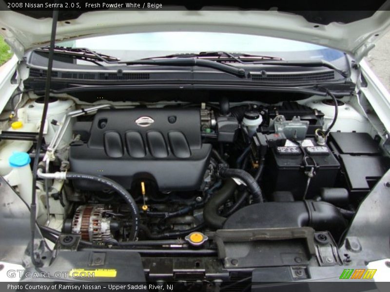 Fresh Powder White / Beige 2008 Nissan Sentra 2.0 S