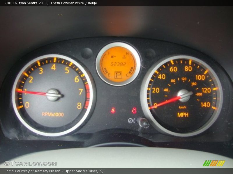 Fresh Powder White / Beige 2008 Nissan Sentra 2.0 S