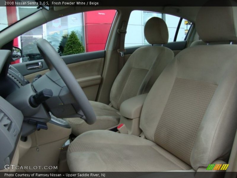 Fresh Powder White / Beige 2008 Nissan Sentra 2.0 S