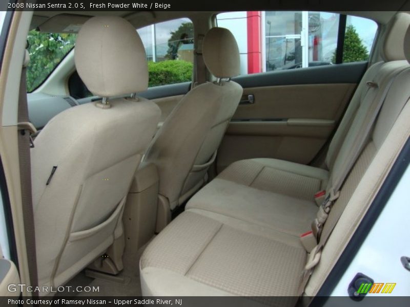 Fresh Powder White / Beige 2008 Nissan Sentra 2.0 S