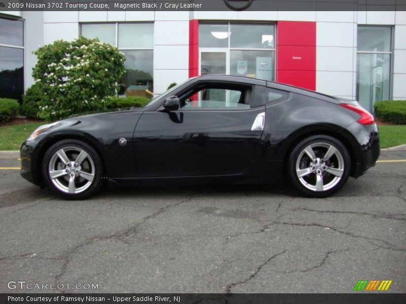 Magnetic Black / Gray Leather 2009 Nissan 370Z Touring Coupe