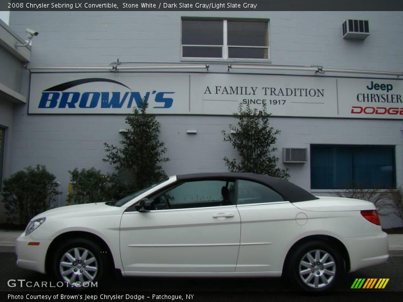 Stone White / Dark Slate Gray/Light Slate Gray 2008 Chrysler Sebring LX Convertible