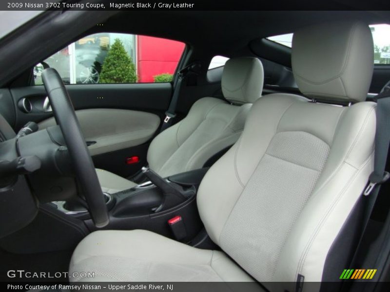 Magnetic Black / Gray Leather 2009 Nissan 370Z Touring Coupe