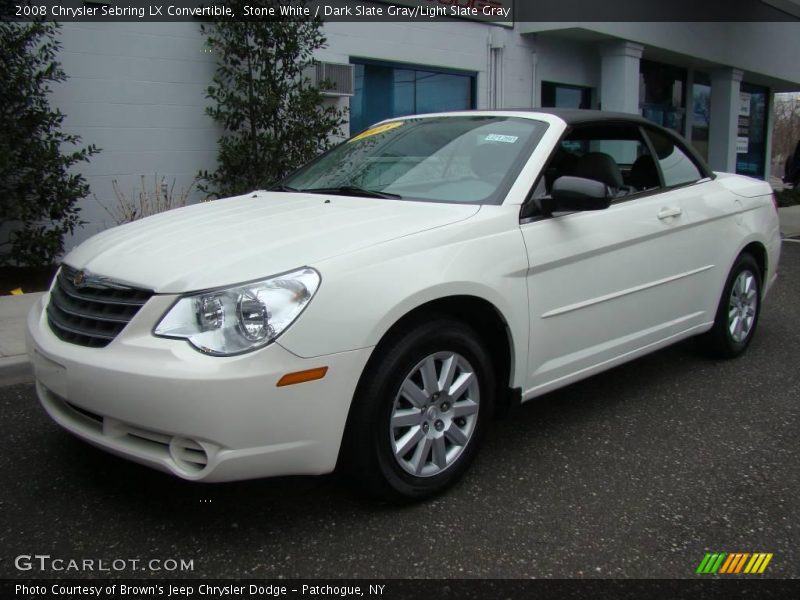 Stone White / Dark Slate Gray/Light Slate Gray 2008 Chrysler Sebring LX Convertible