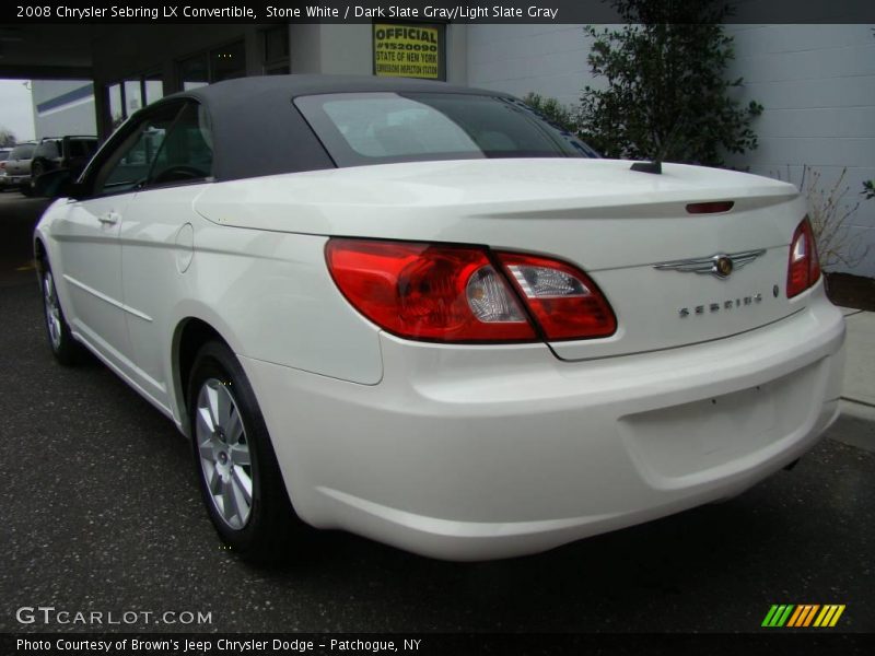 Stone White / Dark Slate Gray/Light Slate Gray 2008 Chrysler Sebring LX Convertible
