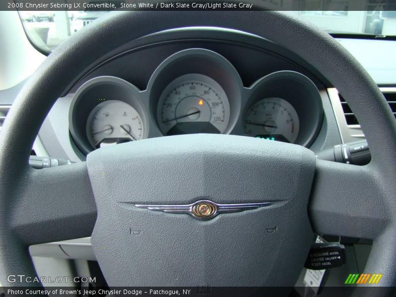 Stone White / Dark Slate Gray/Light Slate Gray 2008 Chrysler Sebring LX Convertible
