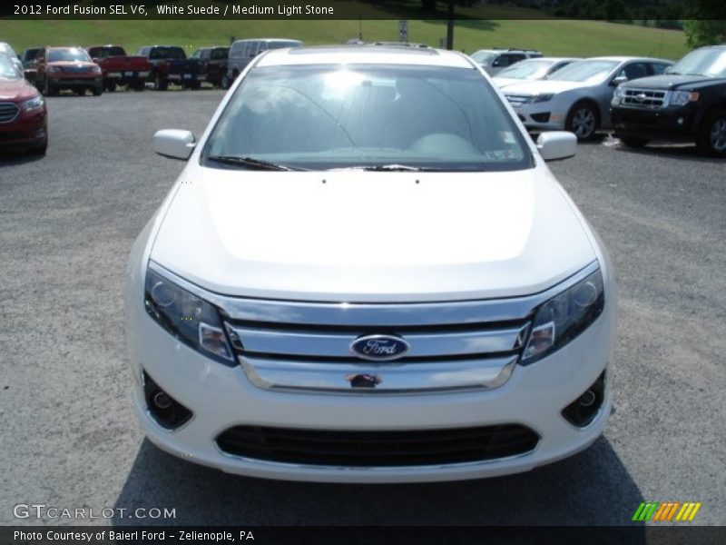 White Suede / Medium Light Stone 2012 Ford Fusion SEL V6