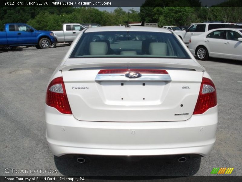 White Suede / Medium Light Stone 2012 Ford Fusion SEL V6