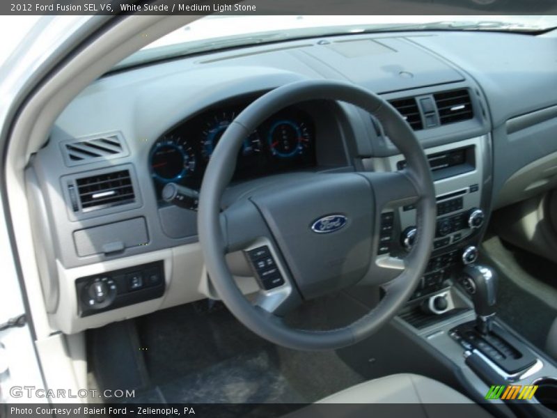 White Suede / Medium Light Stone 2012 Ford Fusion SEL V6