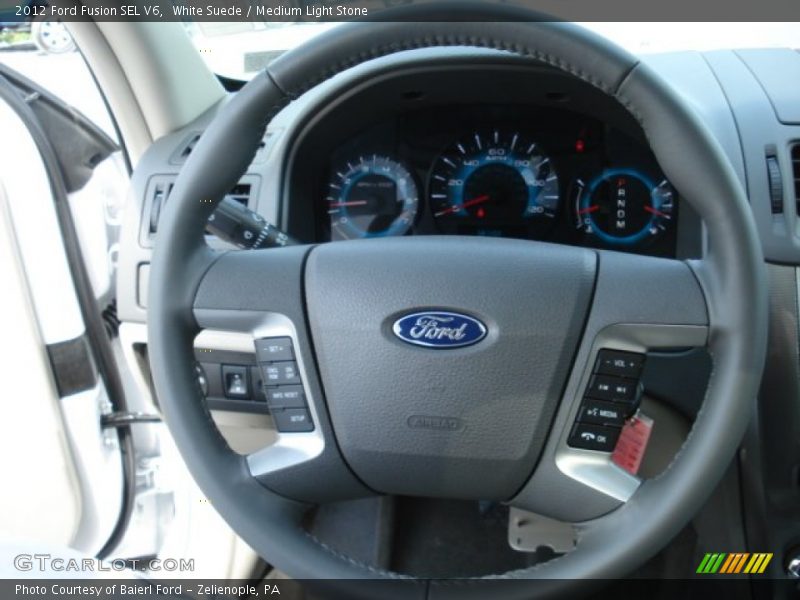 White Suede / Medium Light Stone 2012 Ford Fusion SEL V6