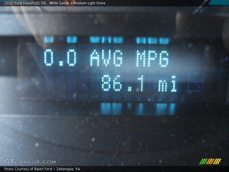 White Suede / Medium Light Stone 2012 Ford Fusion SEL V6