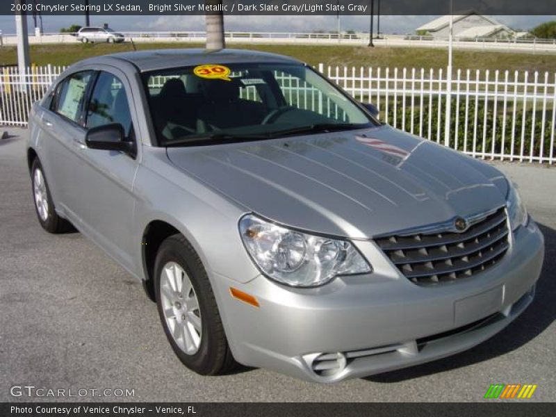 Bright Silver Metallic / Dark Slate Gray/Light Slate Gray 2008 Chrysler Sebring LX Sedan