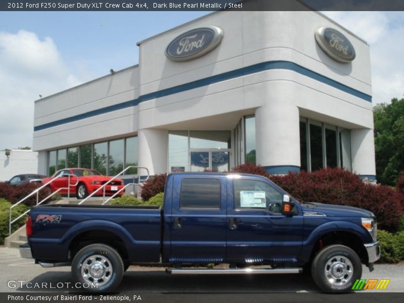 Dark Blue Pearl Metallic / Steel 2012 Ford F250 Super Duty XLT Crew Cab 4x4